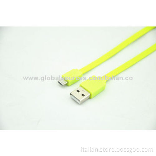 USB 2.0 Noodle Cable for Samsung, Flat TPE, OEM Orders WelcomedNew